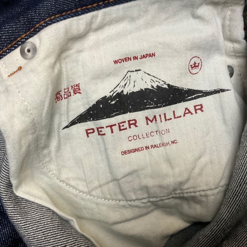 NWT Peter Millar Collection Japan Selvedge Jeans Mens 32x35 Dark Wash Classic - Picture 8 of 12